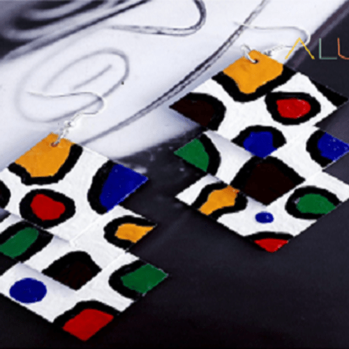 3 Step Diamond Shaded Earrings