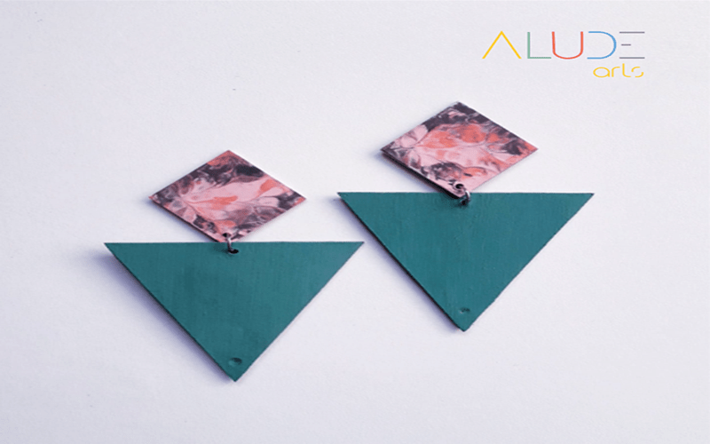 Large Triangular Earrings