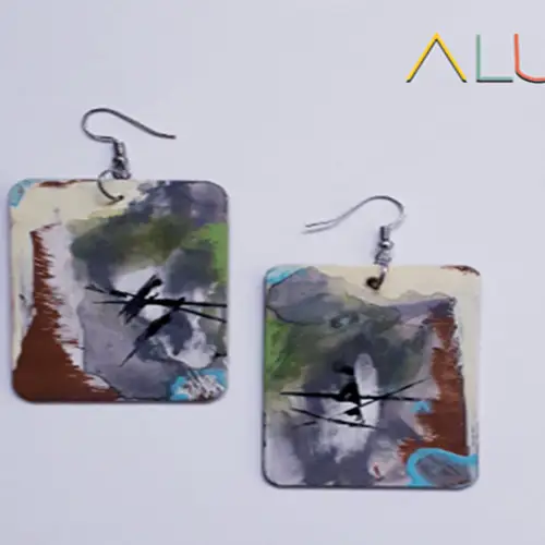 He Art Statement Earrings