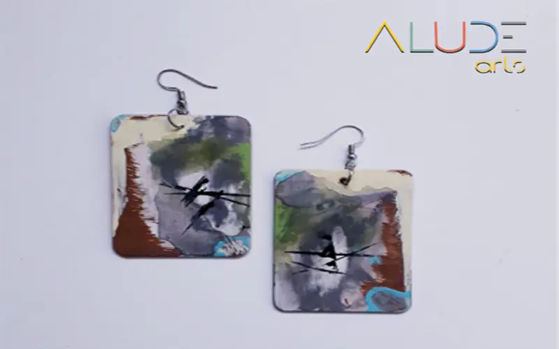 He Art Statement Earrings