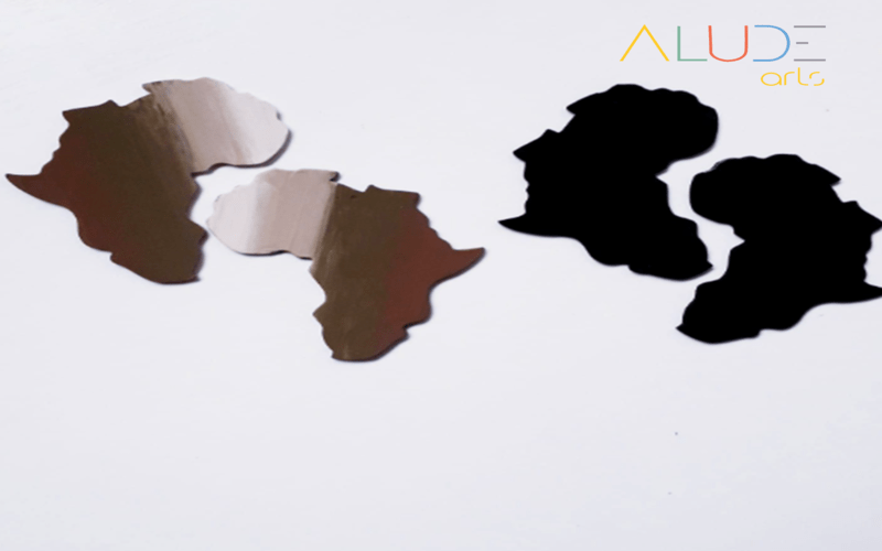 2 Afrikan Map Earrings