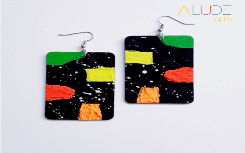 Neon Painted Earrings