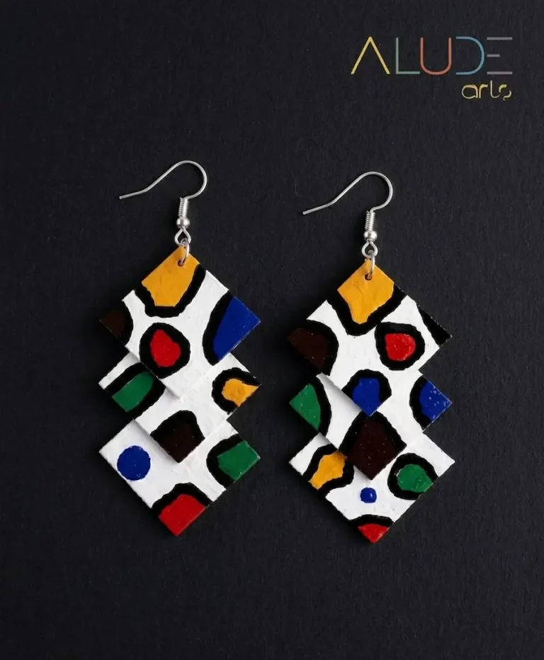 3 Step Diamond Shaded Earrings