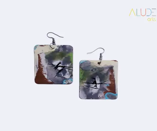 He Art Statement Earrings