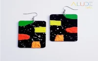 Neon Painted Earrings