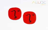 Red Face Earrings