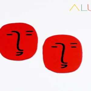 Red Face Earrings