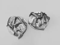 Chrome Canvas Earrings